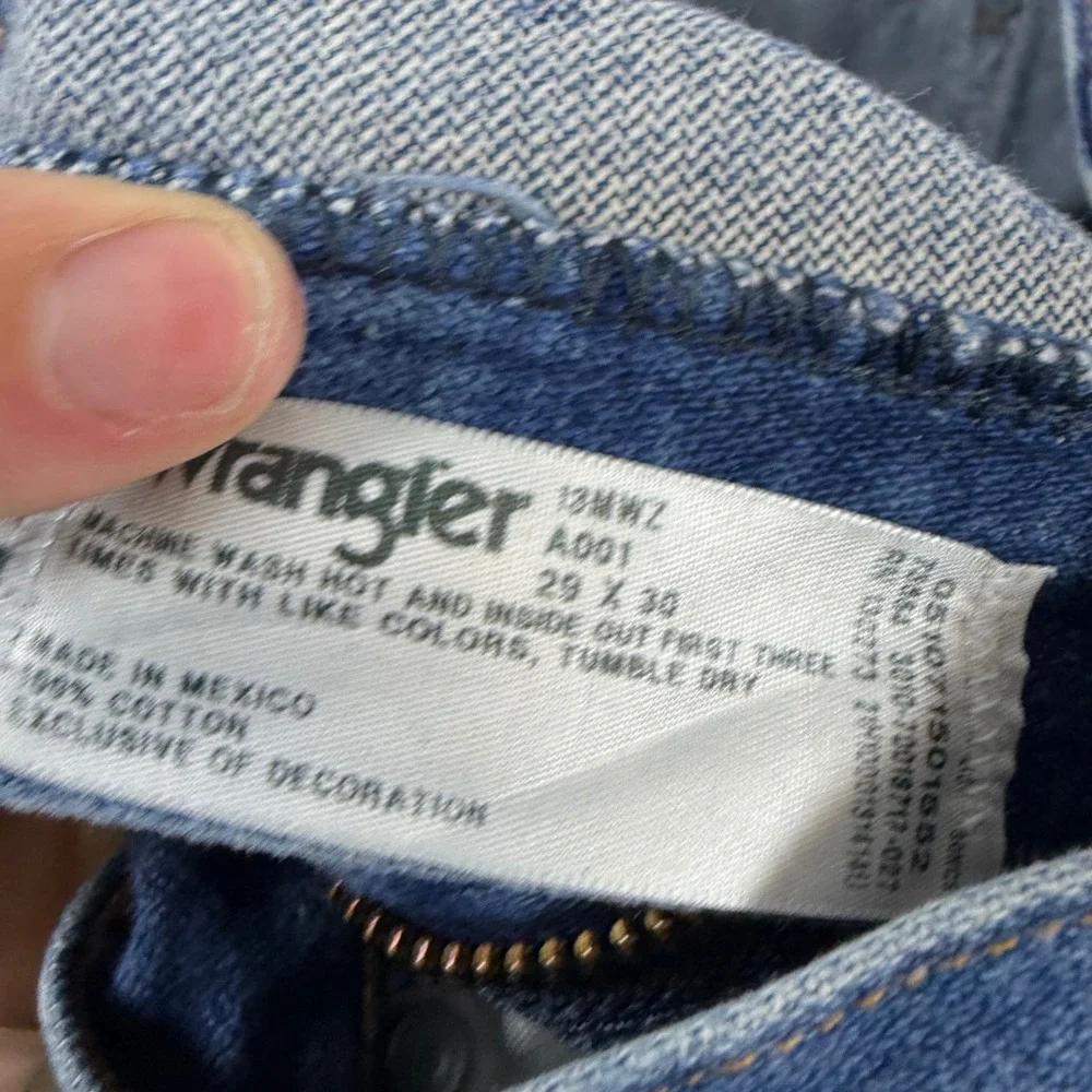 Wrangler 13MWZ Cowboy Cut Original Fit Jeans Mens 29x30 Medium Wash Blue Denim